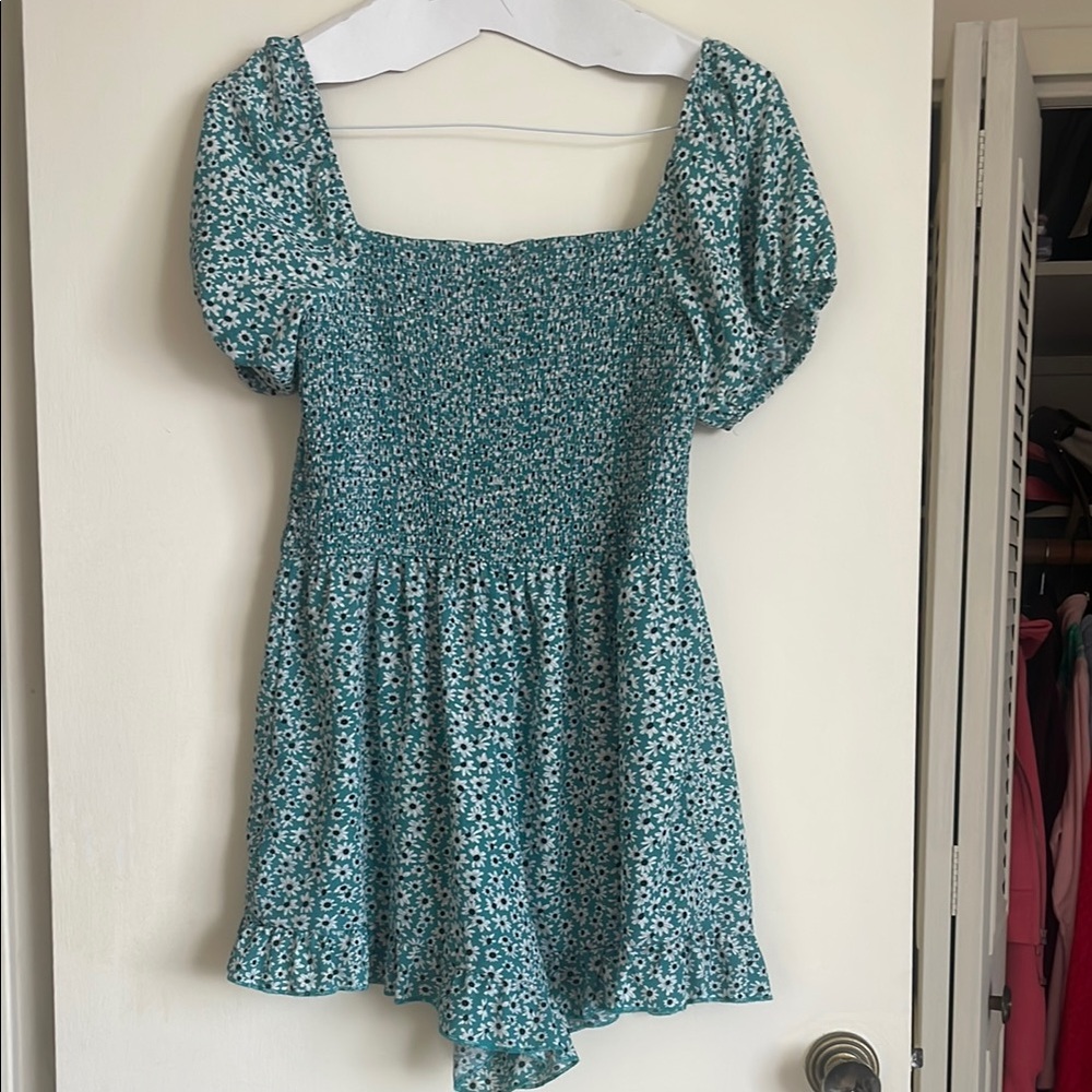 Floral Puff Sleeve Romper